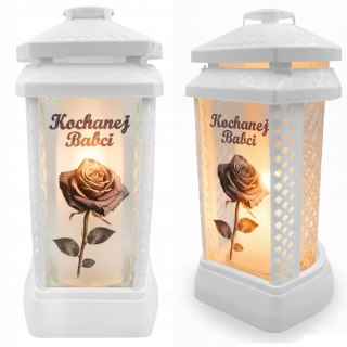 Znicz duży na grób cmentarz lampion dla babci kapliczka + wkład w zestawie