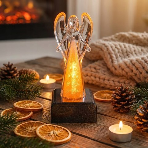 Wkład led do zniczy anioł efekt płomienia baterie w zestawie 15cm