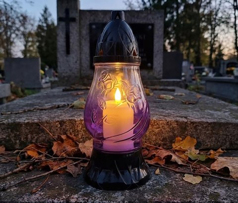 Wkład led do zniczy efekt płomienia na baterie świeca ledowa 10cm