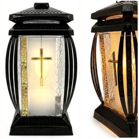 2x duży znicz lampion na cmentarz grób kapliczka ozdobny dekoracyjny krzyż