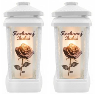 2x znicz duży na grób cmentarz lampion dla babci kapliczka + wkład