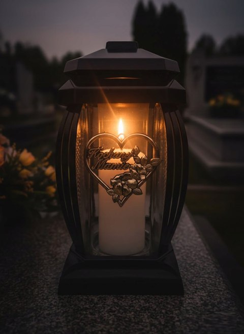 Znicz duży lampion na grób cmentarz kapliczka dla mamy ozdobny klasyczny