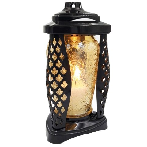 ZNICZ NA CMENTARZ DUŻY SZKLANY OZDOBNY LAMPION DEKORACYJNY NA GRÓB